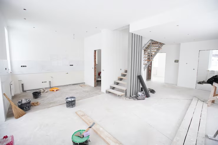 Interior de vivienda durante una reforma